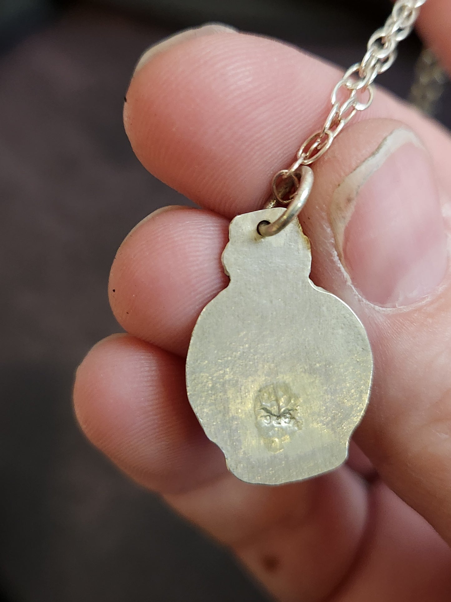 Last Light Elixir | Montana Agate Potion Bottle Necklace in Sterling Silver