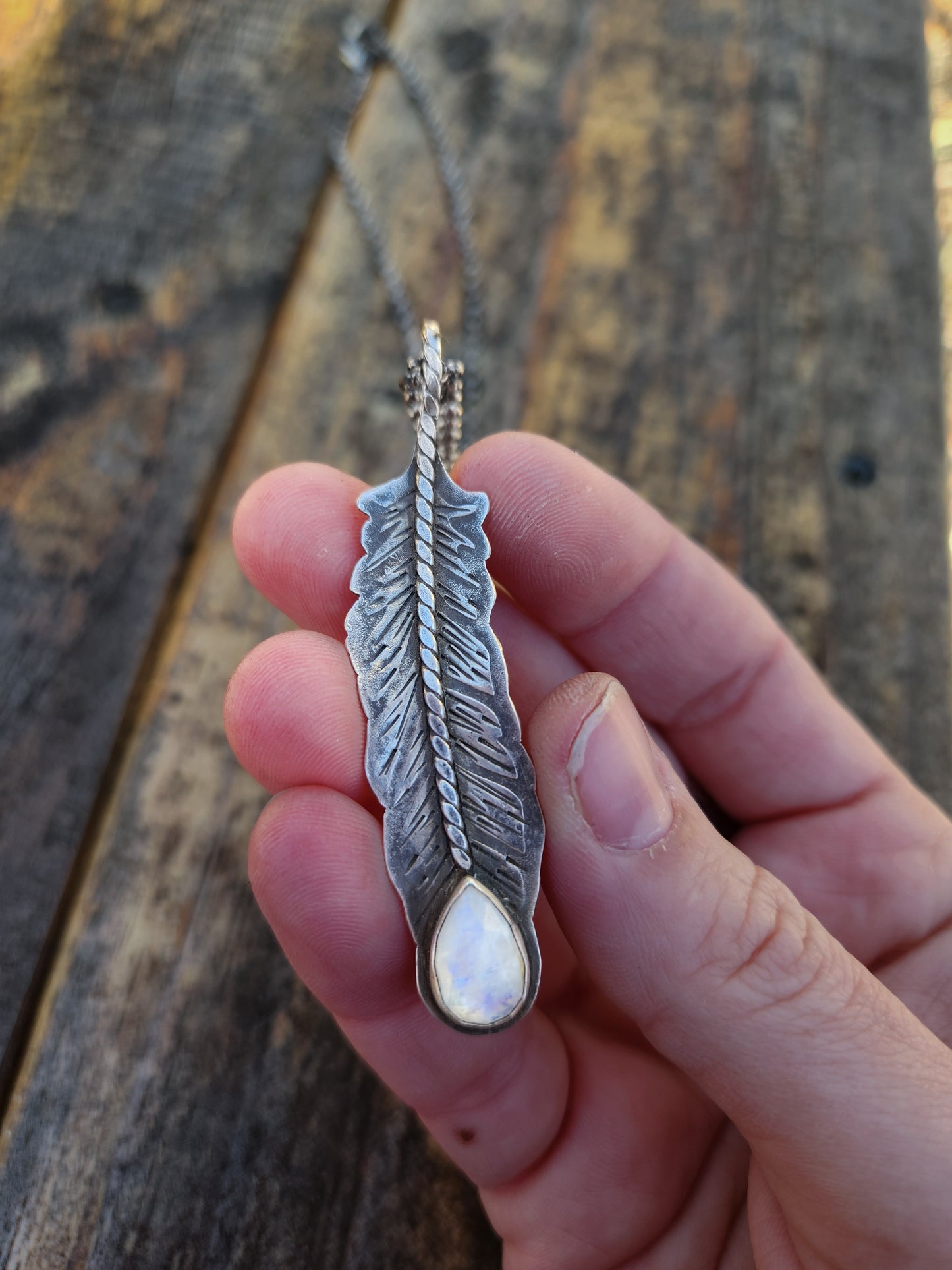 Lunar Flight Pendant with Moonstone