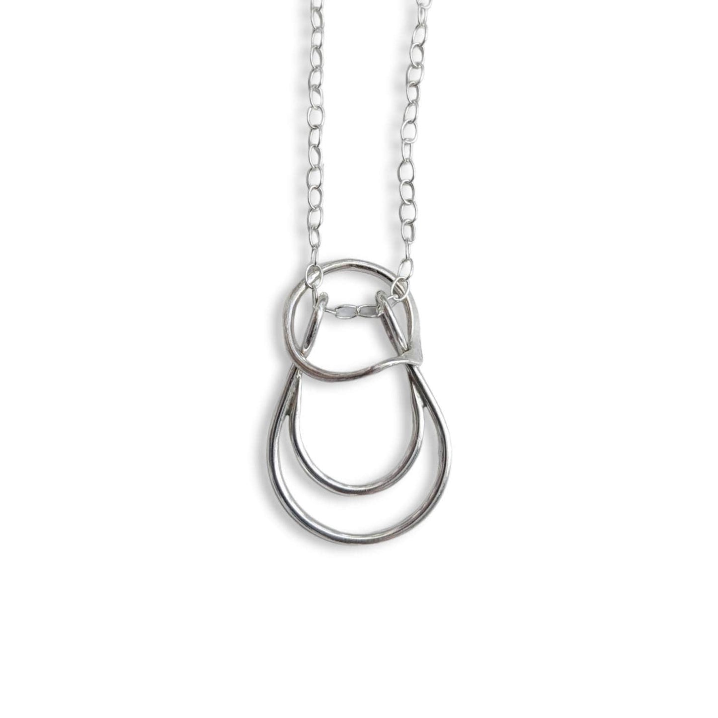 Crescent Moon Ring Holder Necklace | Sterling Silver Pendant | Made to Order