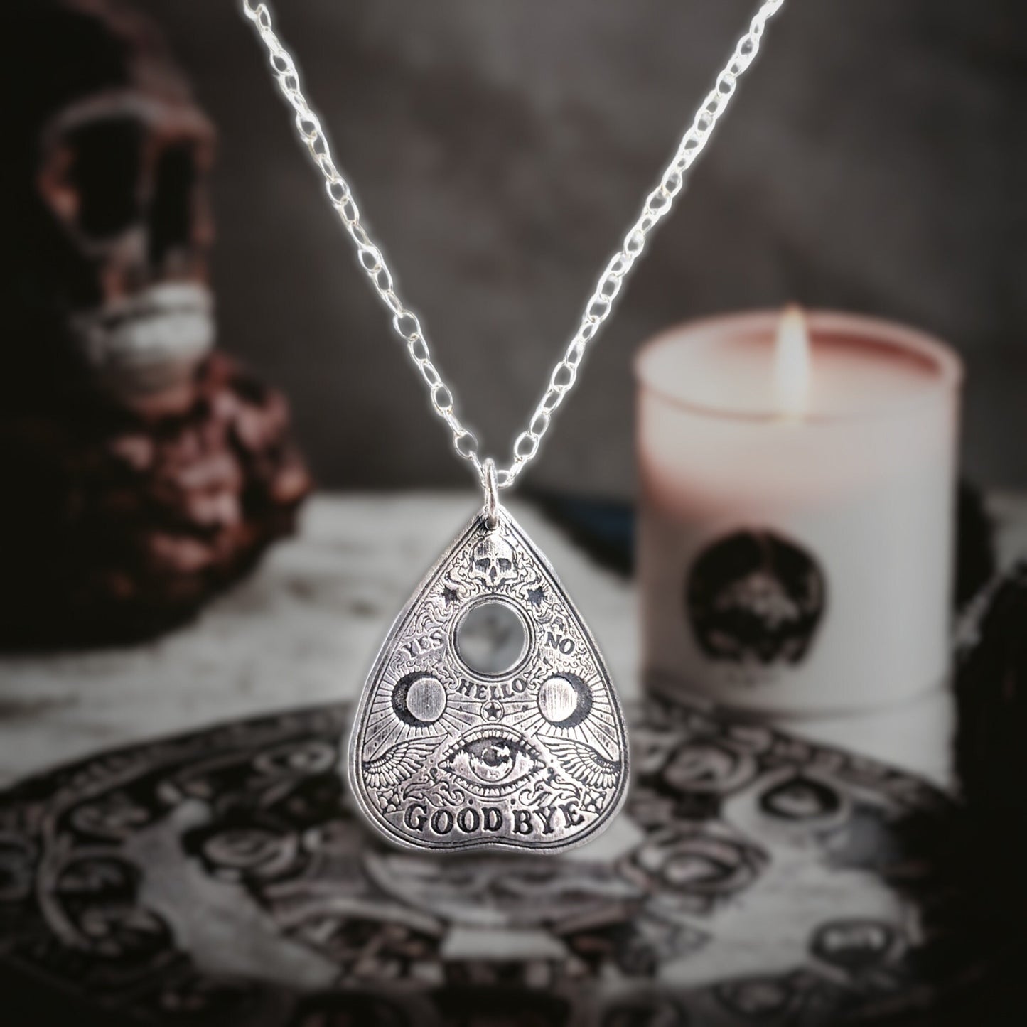 Engraved Planchette Pendant | Witchy Jewelry | Made to Order