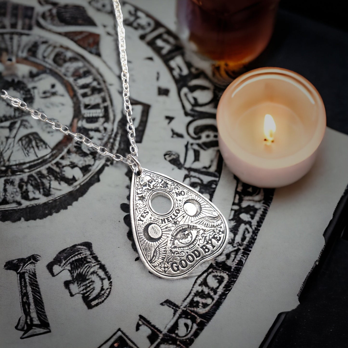 Engraved Planchette Pendant | Witchy Jewelry | Made to Order