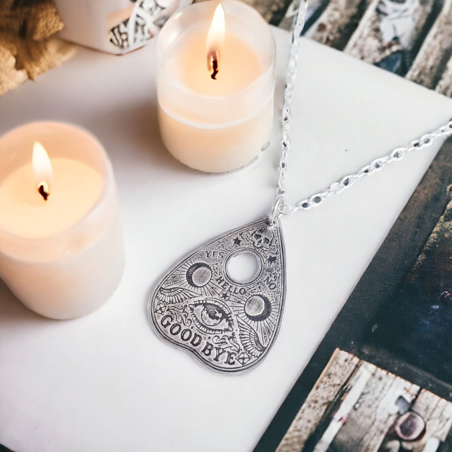 Engraved Planchette Pendant | Witchy Jewelry | Made to Order