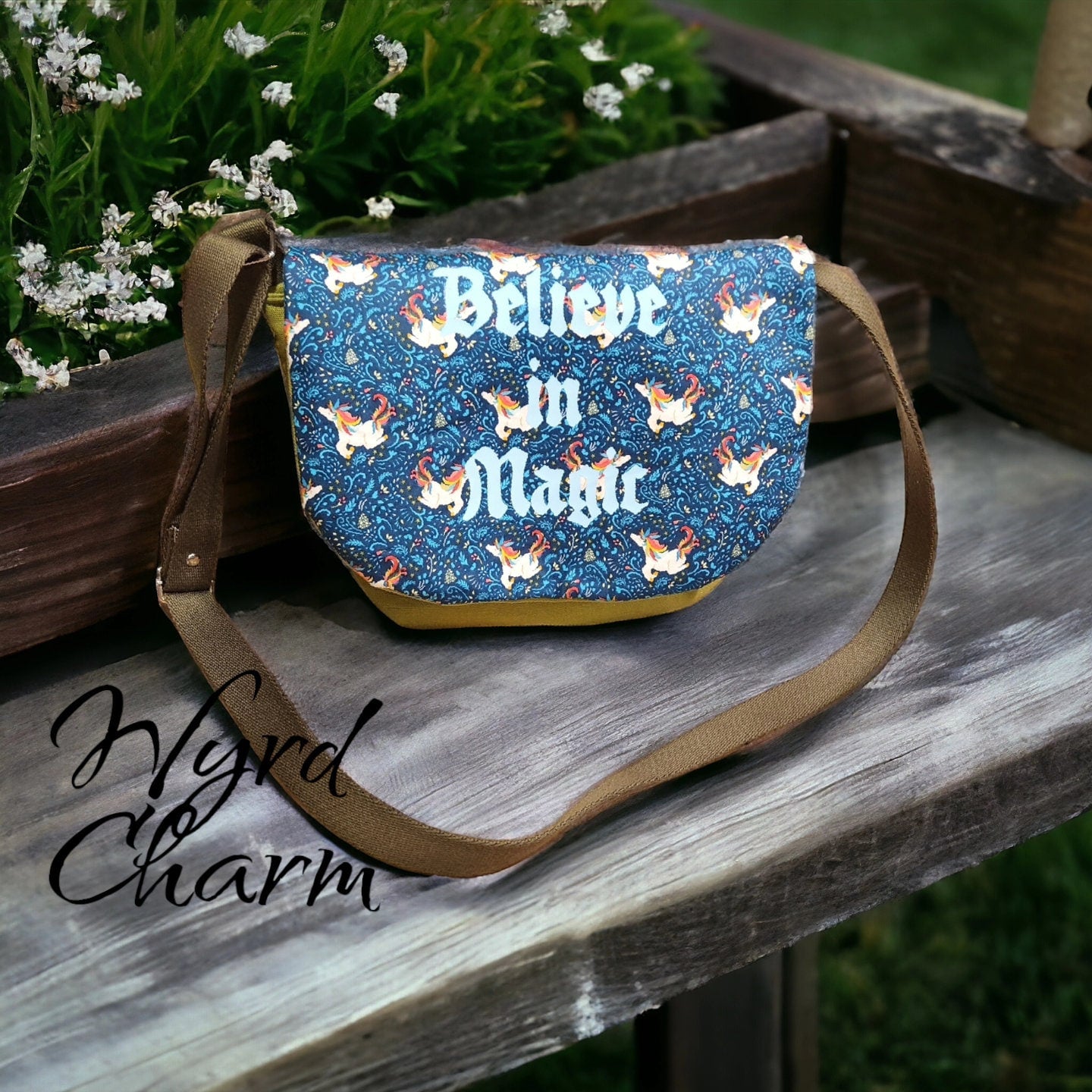 Believe in Magic Adjustable Crossbody Messenger Bag - Ready to Ship