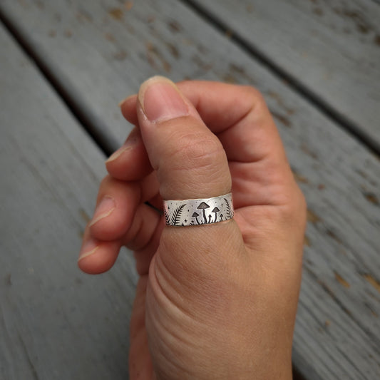 Mushroom Fern Ring