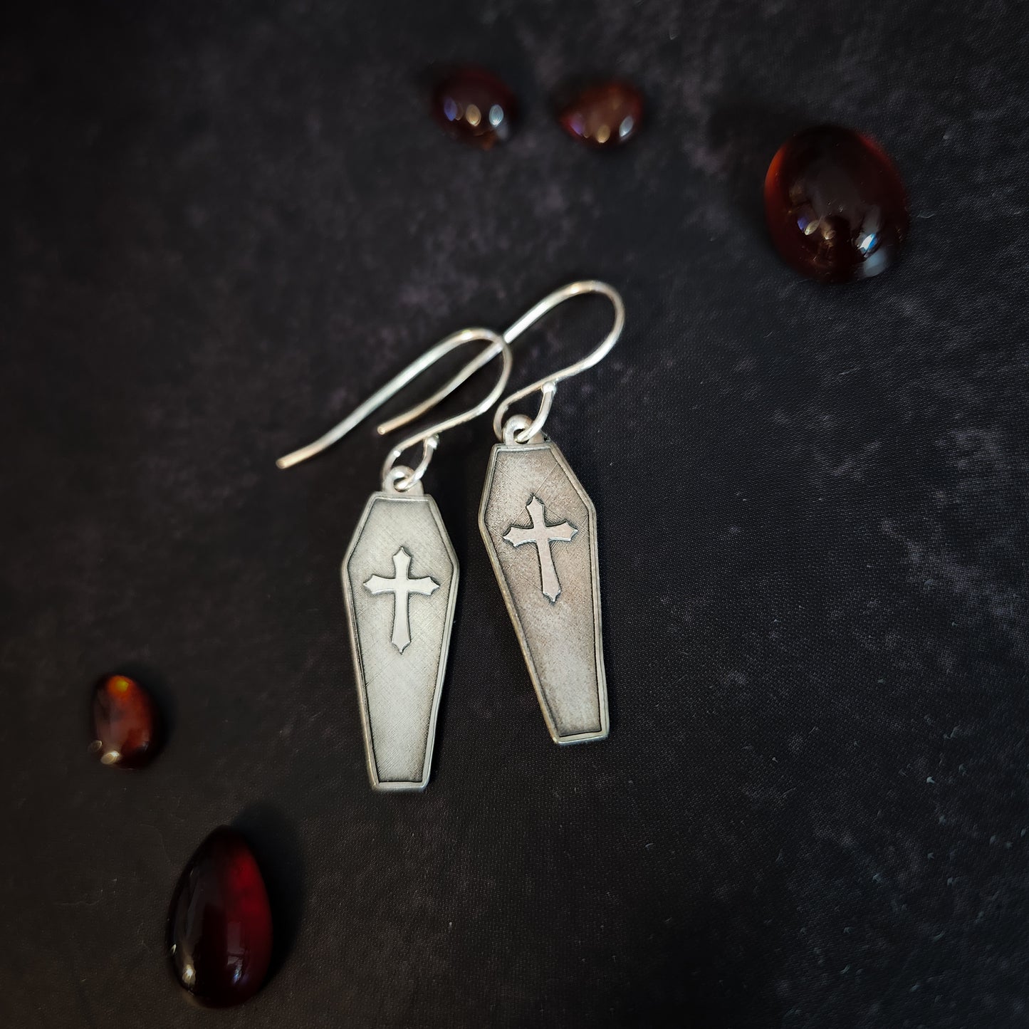 Vampire Gothic Cross Earrings