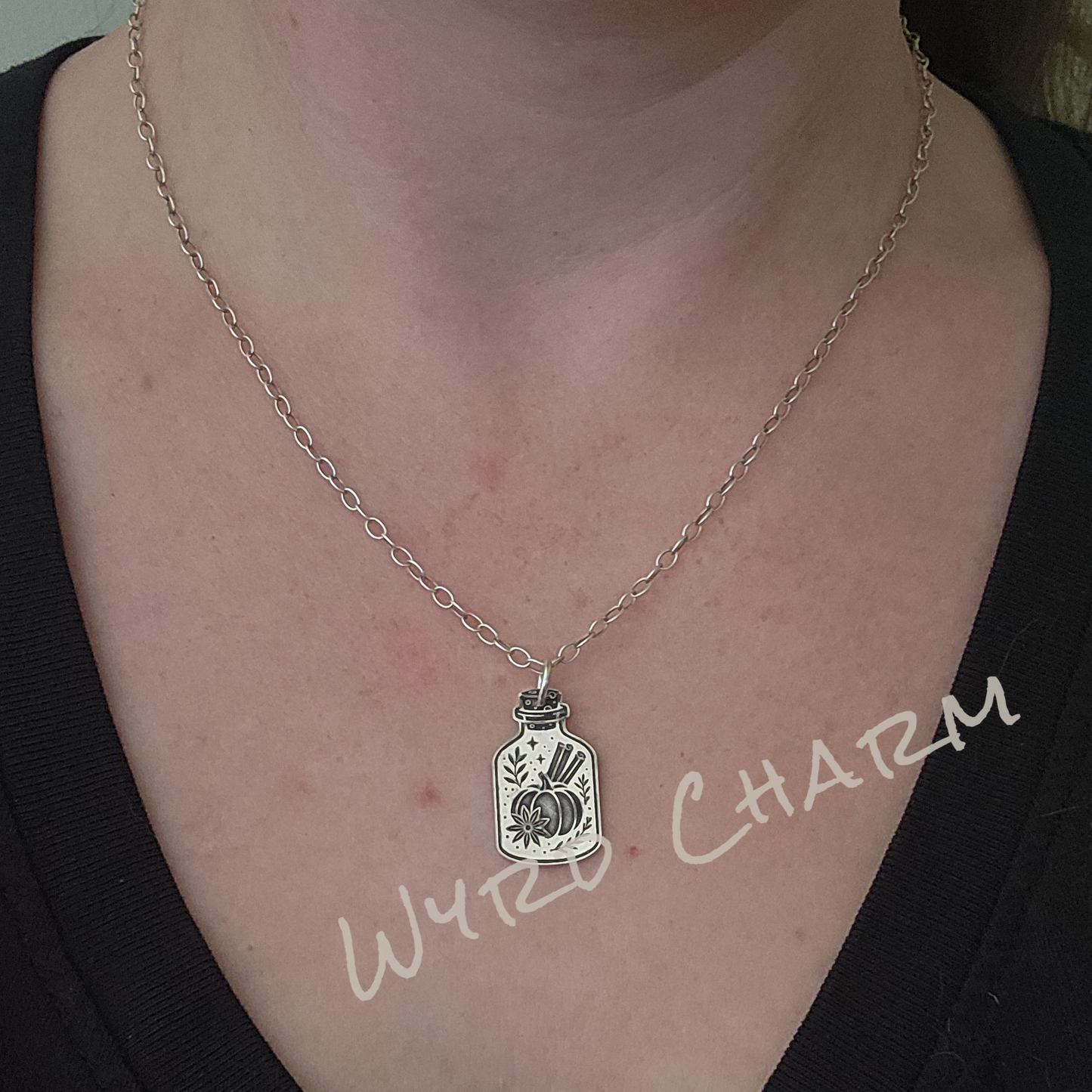 Pumpkin Spice Potion Charm Necklace - Made to Order