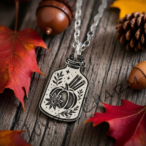 Pumpkin Spice Potion Necklace - Made to Order