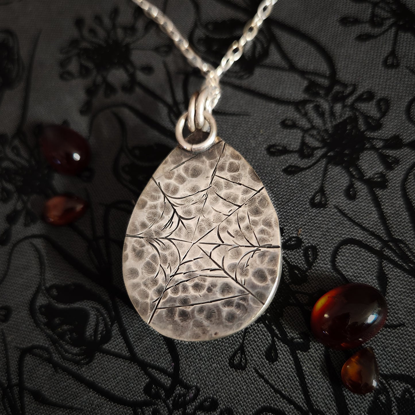 The Night Weaver – Spider & Druzy Quartz Statement Necklace