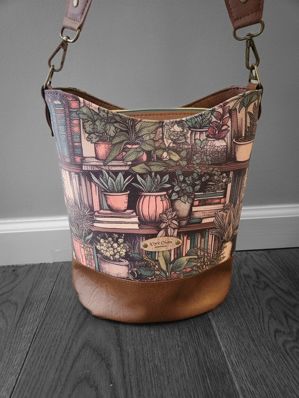 Hidden Library Bucket Bag | Book Lover Shoulder Bag
