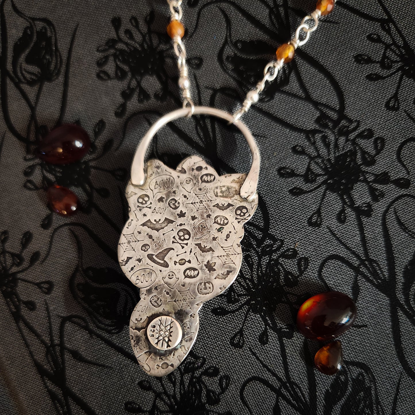 Harvestfire – Pumpkin & Carnelian Statement Necklace