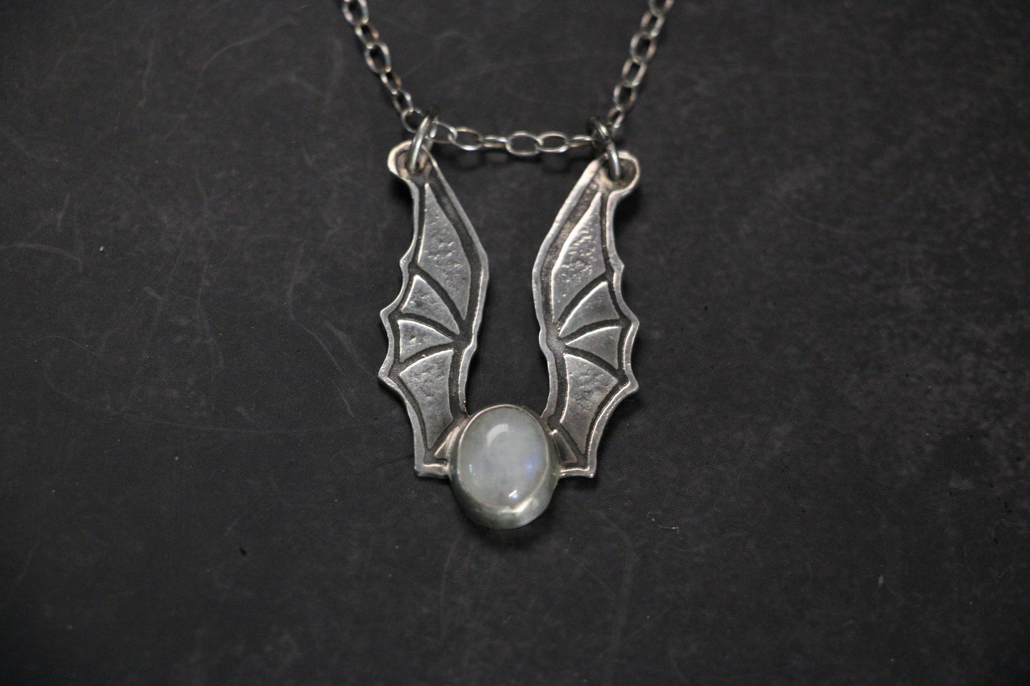 Moon Guardian – Sterling Silver Dragon Ring Keeper Necklace