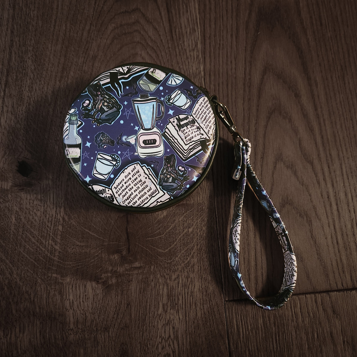 Midnight Margaritas Round Wristlet | Witchy Cocktail Bag
