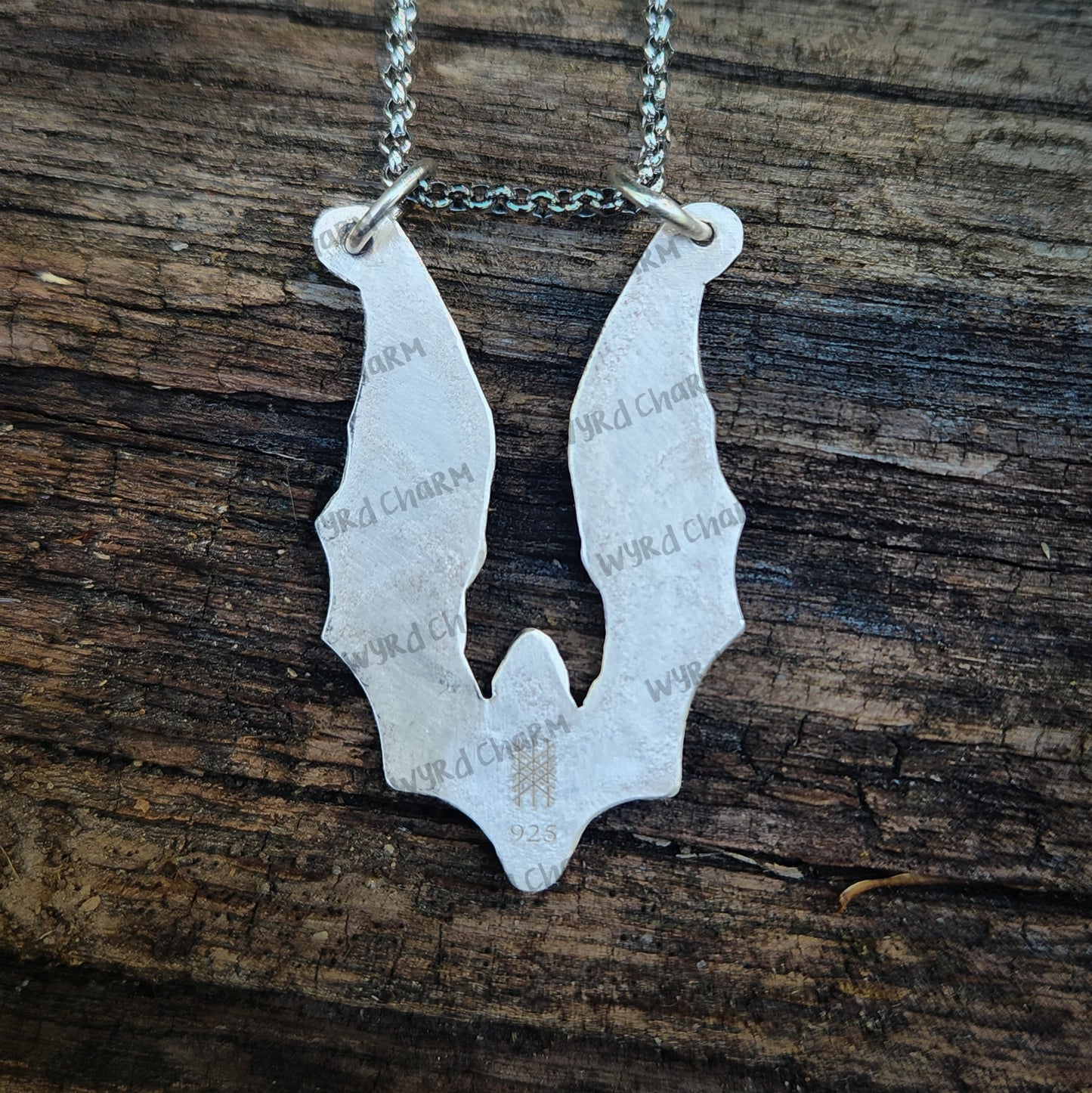 Bat Ring Keeper Necklace | Witchy Sterling Silver Ring Holder
