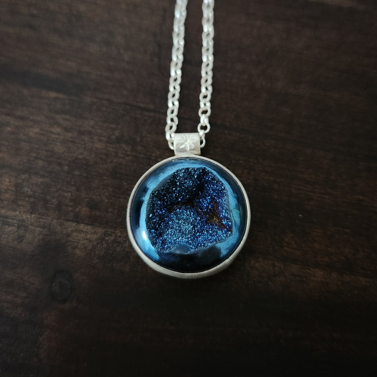 Beyond the Stars | Sterling Silver Druzy Quartz Mountain Necklace
