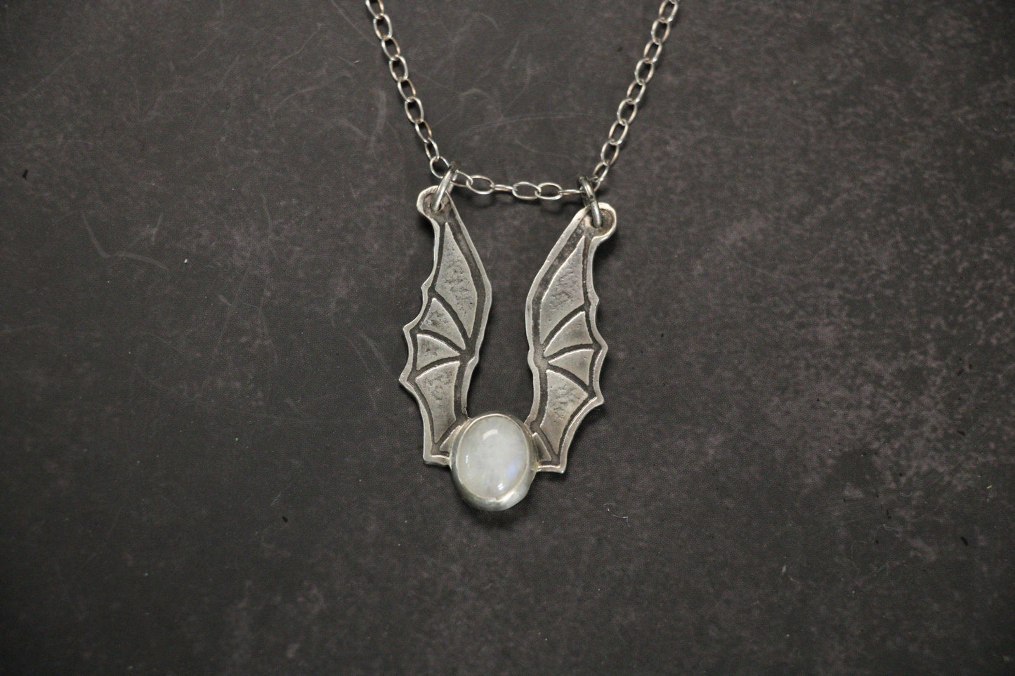 Moon Guardian – Sterling Silver Dragon Ring Keeper Necklace