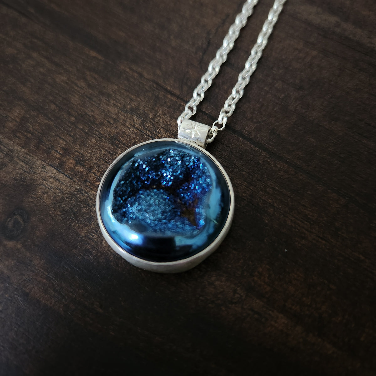 Beyond the Stars | Sterling Silver Druzy Quartz Mountain Necklace