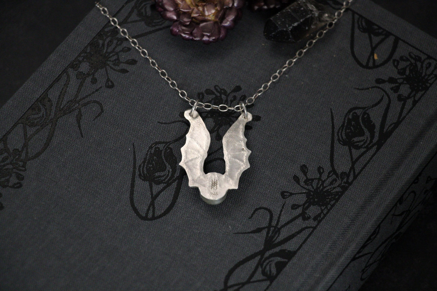 Moon Guardian – Sterling Silver Dragon Ring Keeper Necklace