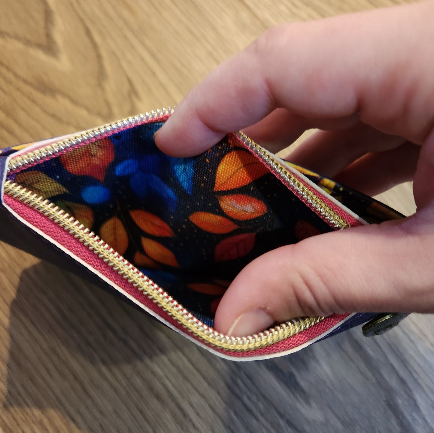 Tree of Life Purse Pal Wallet – Purple Faux Leather with Acorn Charm