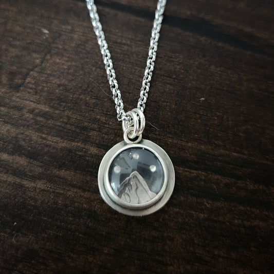 Unbroken II | Sterling Silver Mountain Talisman Necklace