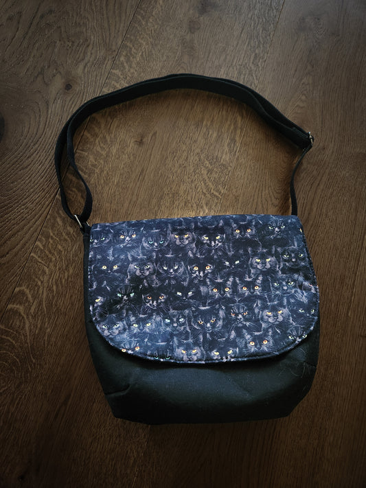 Black Cat Messenger Bag