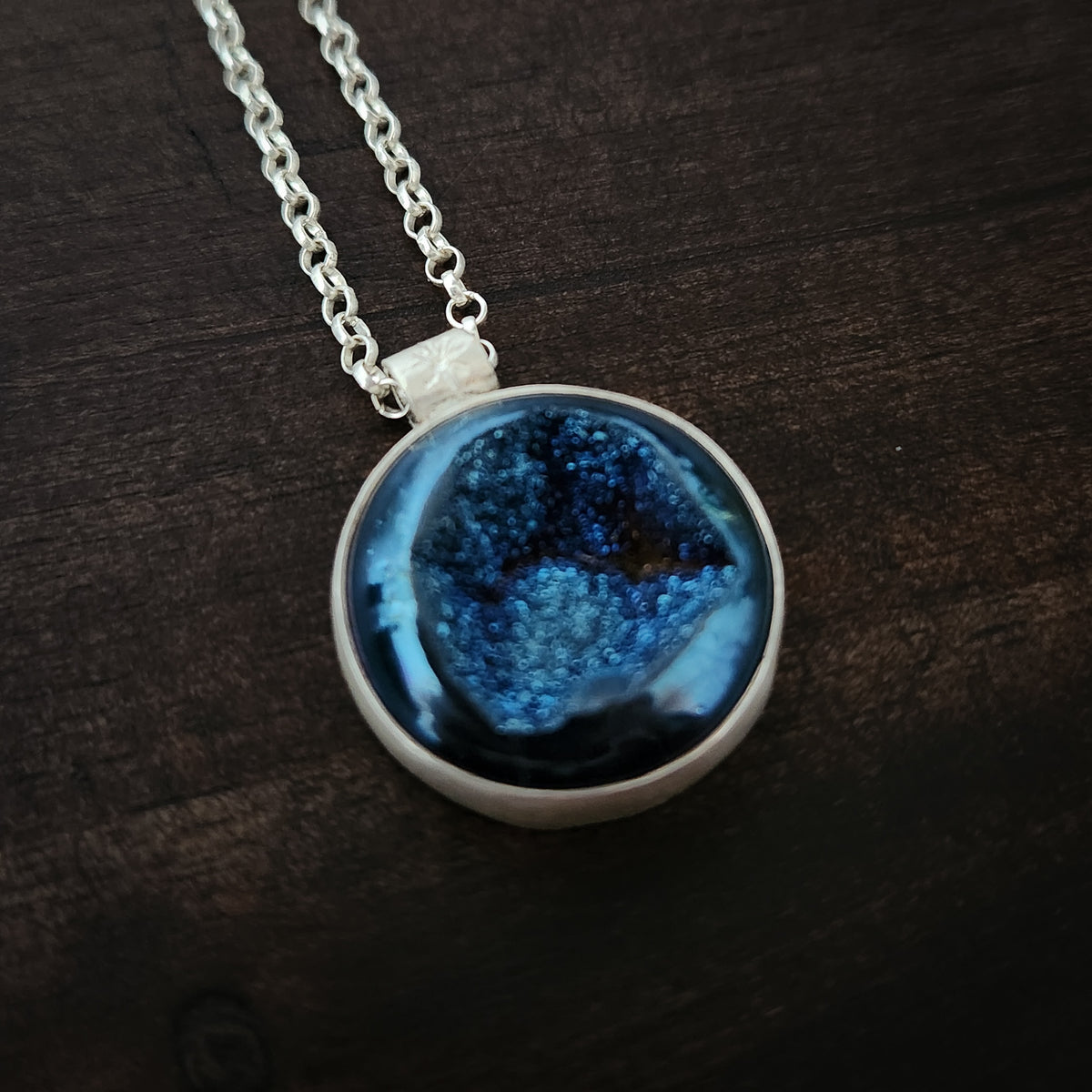 Beyond the Stars | Sterling Silver Druzy Quartz Mountain Necklace