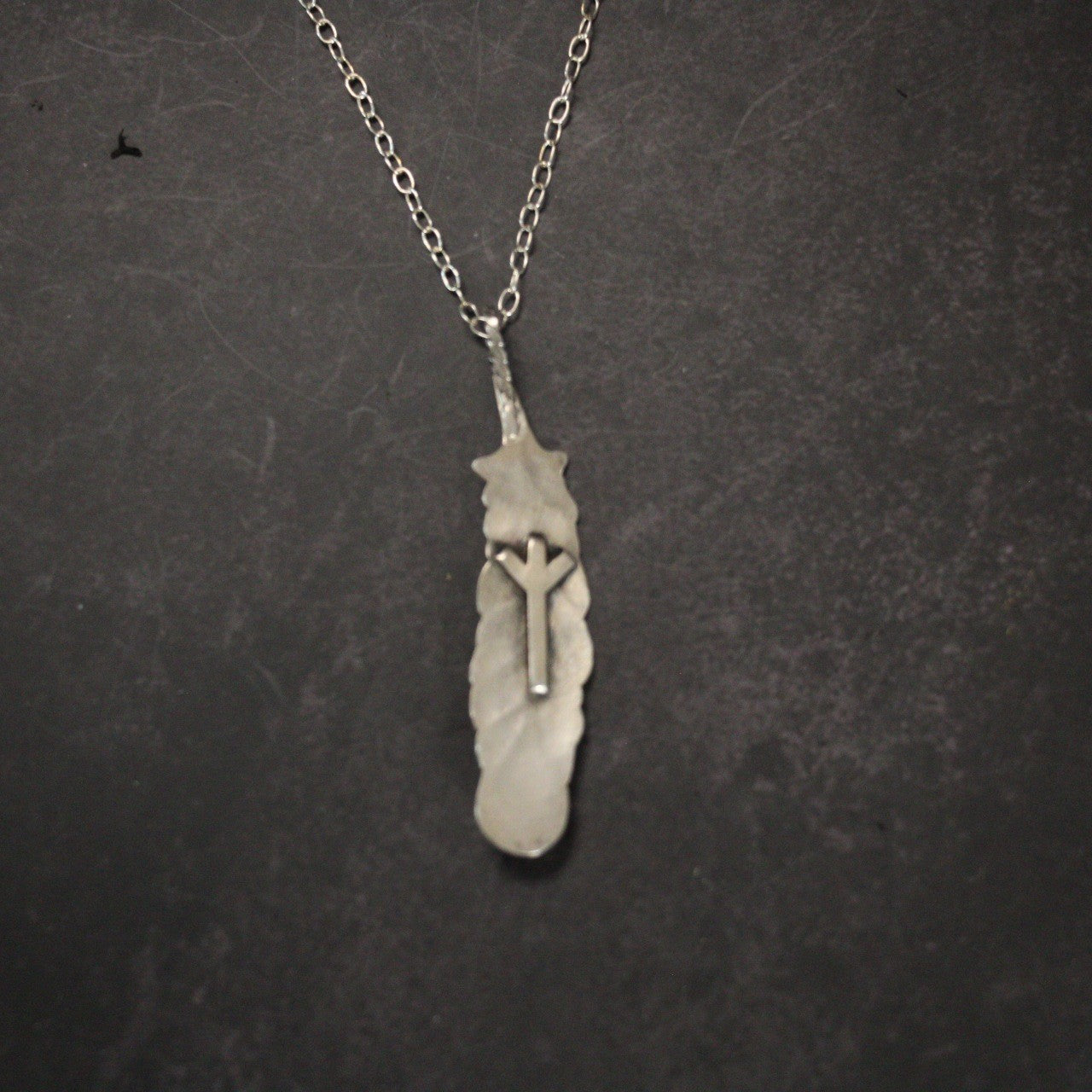 Guardian Feather Garnet Necklace