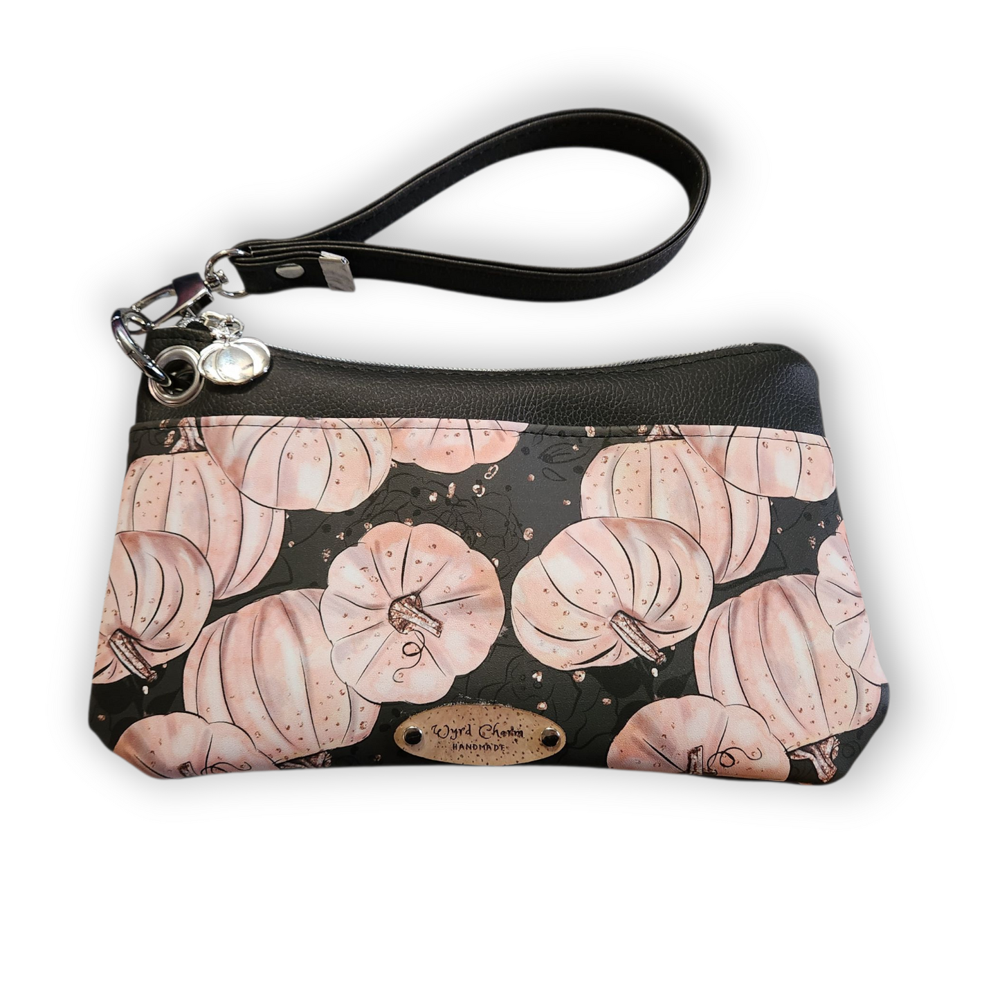 Heirloom Pumpkin Wristlet: Autumn Witchy Faux Leather Clutch
