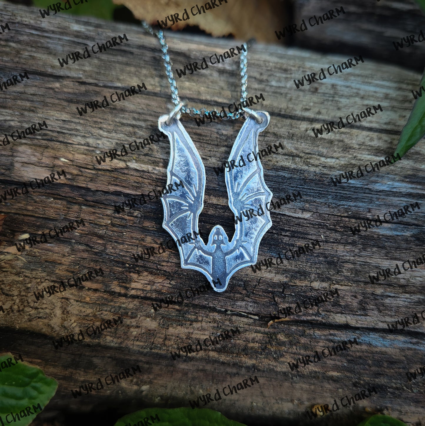 Bat Ring Keeper Necklace | Witchy Sterling Silver Ring Holder