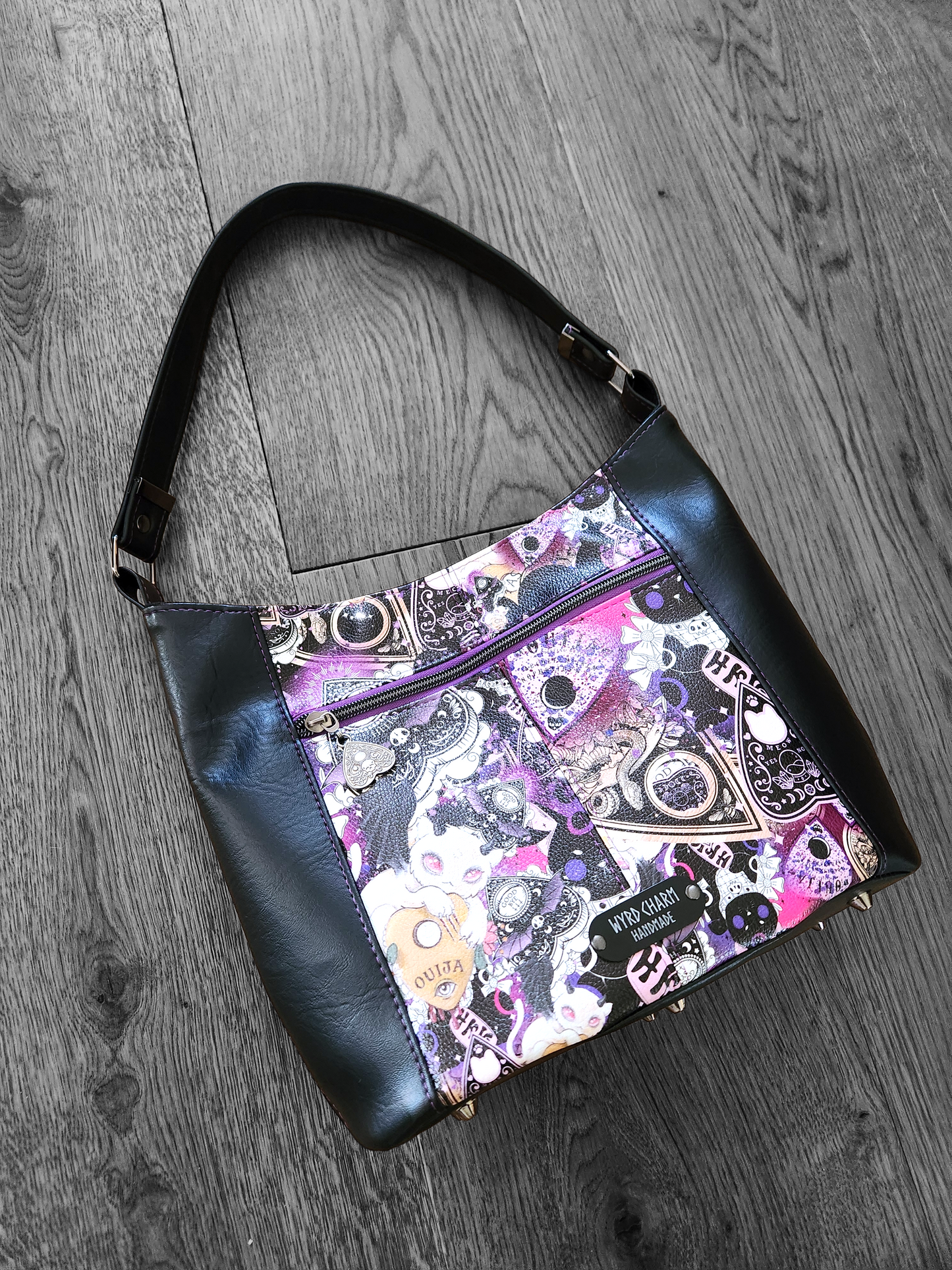 Witchy Cat & Planchette Shoulder Bag