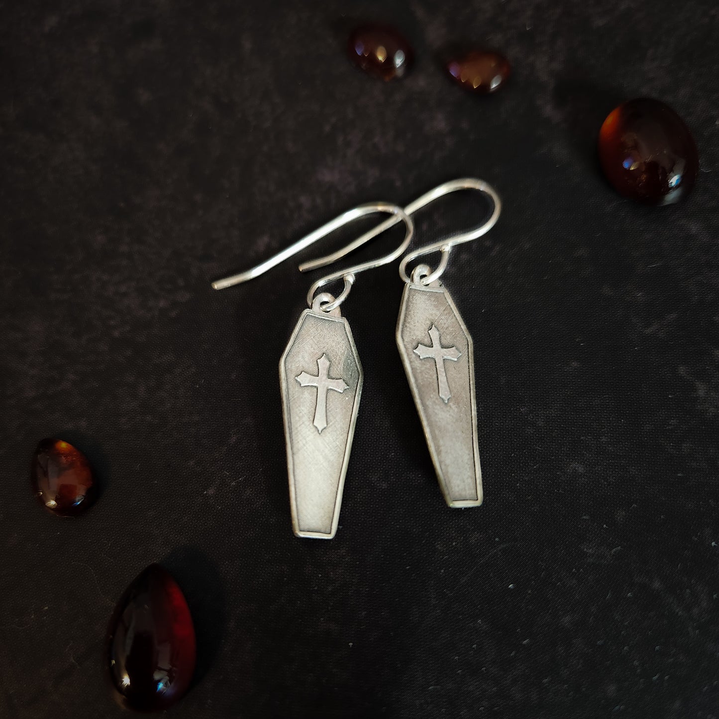 Vampire Gothic Cross Earrings